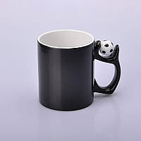Чашка сублімаційний Хамелеон чорна з футбольним м'ячем
