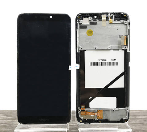 Дисплей + сенсор з передньою панеллю для TP-Link Neffos C7S TP7051A Black, фото 1