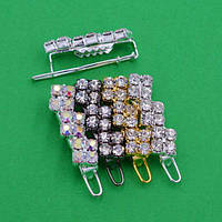 Шпилька на човнику 6 шт. метал сріблястий золотистий чорний