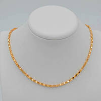 Ланцюжок золотистий метал плетіння попкорн 43 см