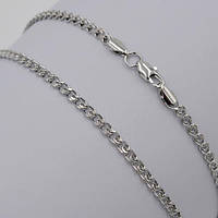 Браслет металевий 5 мм 46 см плетіння лав колір платину