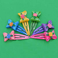 Шпильки дитячі бант 25х20 мм 2 шт. метал. колір пари на вибір