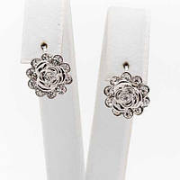 Сережки Троянда в Стразах