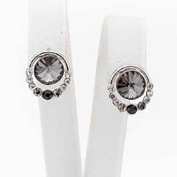 Сережки Пуссети Сірі Камені