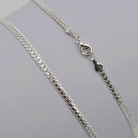 Ланцюжок сріблястий метал, панцирне плетіння, довжина 45 см