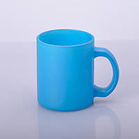 Чашка для сублимации стекло 330 мл флуоресцентная (голубой)