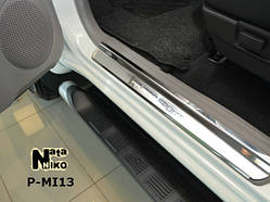 Захист порогів - накладки на пороги Mitsubishi PAJERO SPORT II з 2011 р. (Premium)