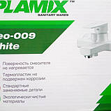 PLAMIX Leo-009 White Змішувач для ванни Білий (без шланга та лійки) (PM0555), фото 2