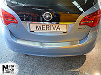 Накладка на бампер с загибом для Opel Meriva II (2010-2017)(Nataniko)