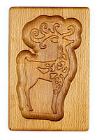 Пряничная доска деревянная Сказочный олень размер 10*15*2см .Форма для формования пряников