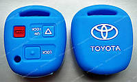 Чехол ключа Тойота 3 кнопки синий