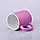 Чашка Гліттер для сублімації 330мл Рожева, фото 3