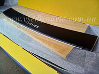 Накладка на бампер з загином Лада Пріора універсал 2009- (Nataniko Carbon)