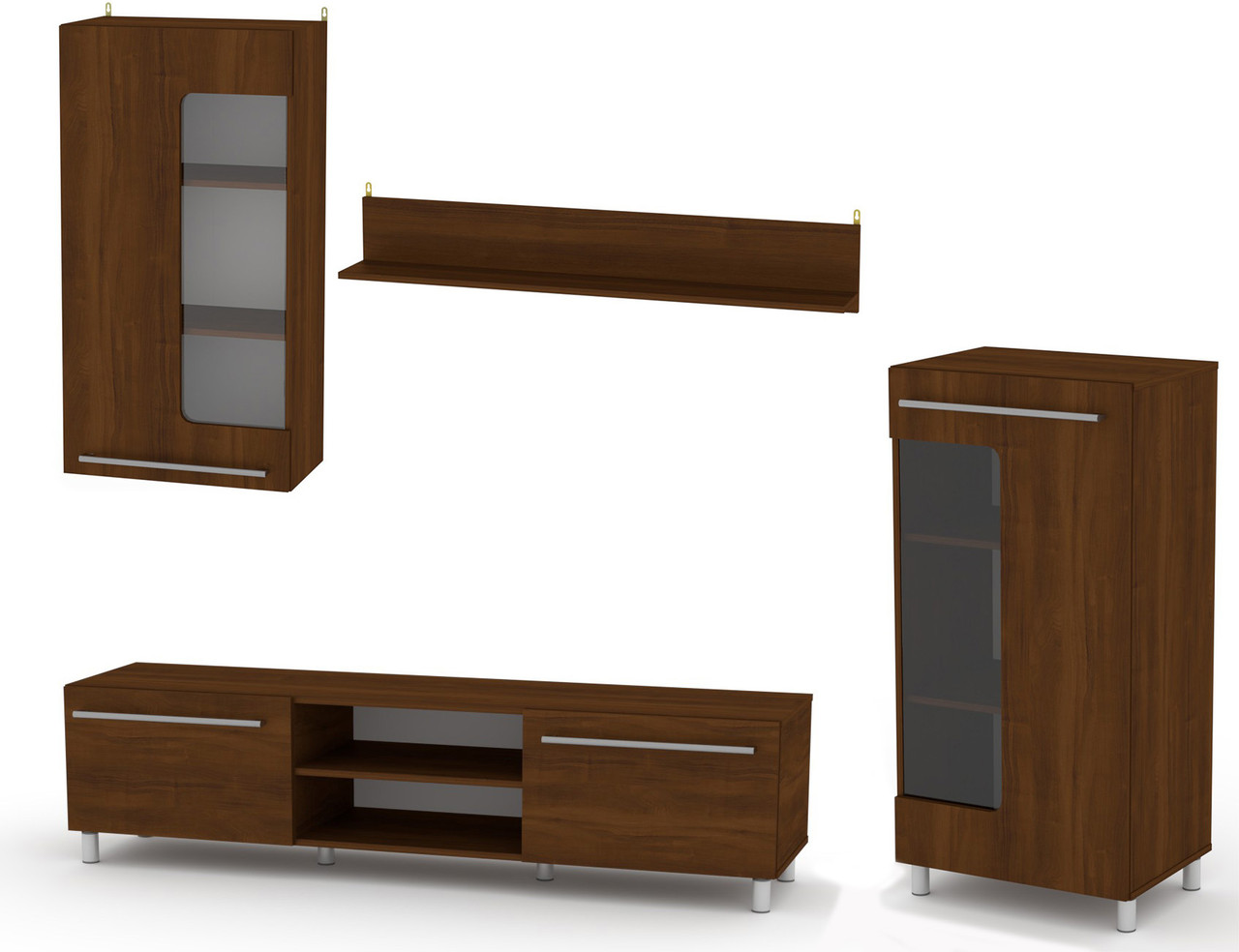 Вітальня комплект МГ-3 Стінка КОМПАНІТ Горіх екко, фото 1