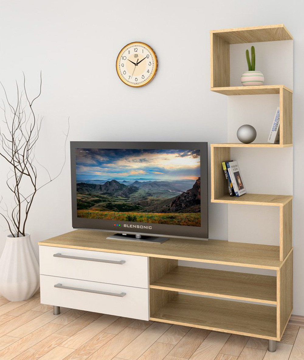 Вітальня комплект МГ-4 Стінка 1 КОМПАНІТ Дуб комбі (150х42х175 см), фото 1