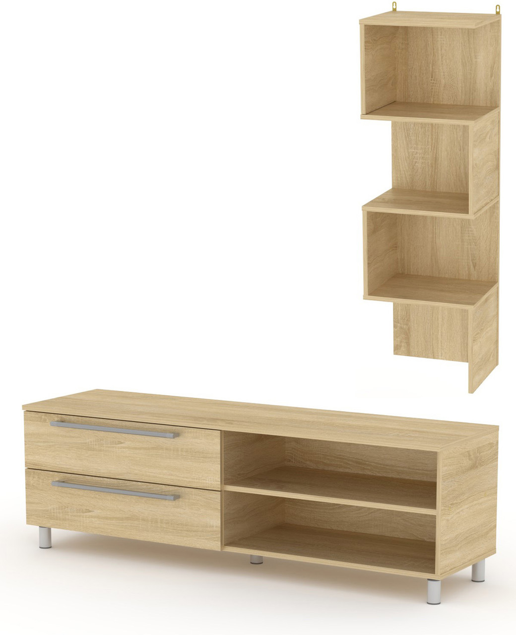 Вітальня комплект МГ-4 Стінка 1 КОМПАНІТ Дуб сонома (150х42х175 см), фото 1