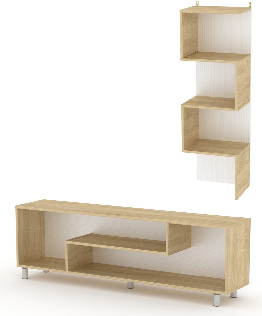 Вітальня комплект МГ-4 Стінка 2 КОМПАНІТ Дуб комбі (150х32х175 см), фото 1