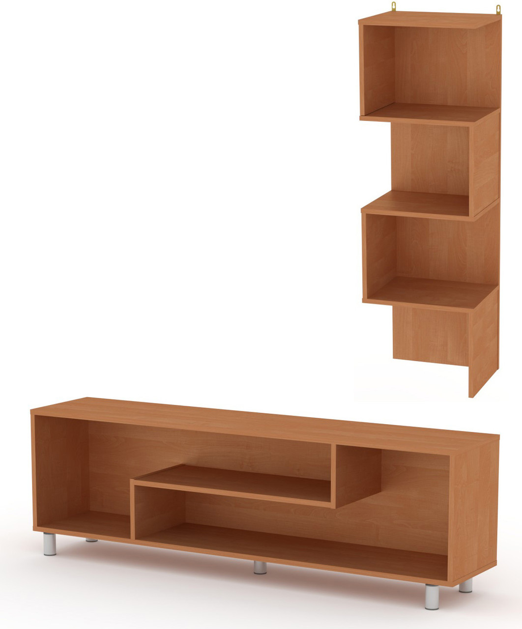 Вітальня комплект МГ-4 Стінка 2 КОМПАНІТ Вільха (150х32х175 см), фото 1