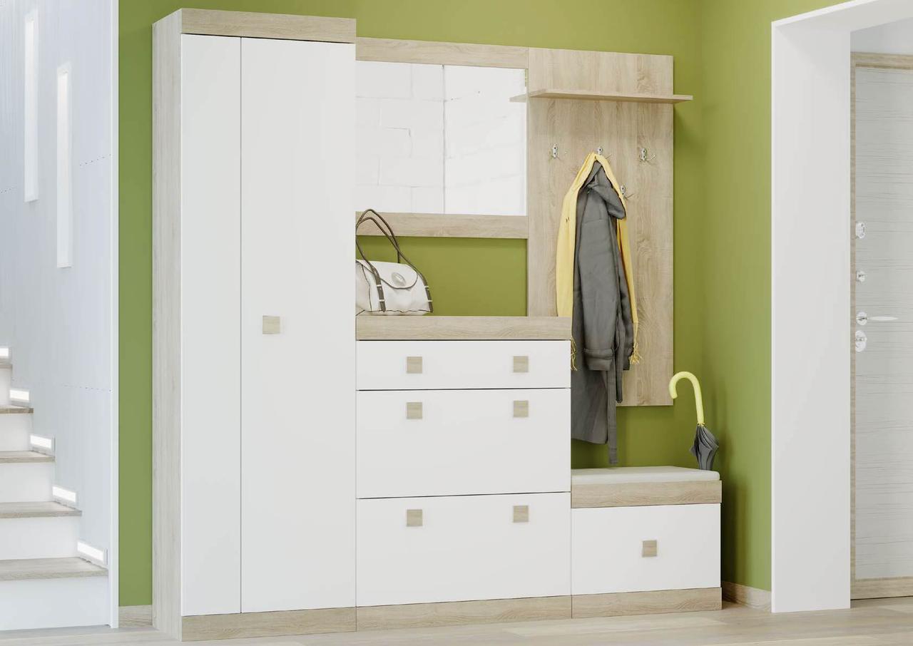 Передпокій Соната комплект 1 ЕВЕРЕСТ Дуб сонома + Білий., фото 1