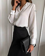 Женская классическая блузка с длинным рукавом