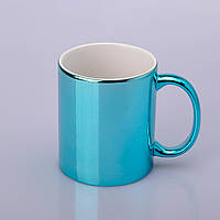 Чашка для сублимации металлизированная Голубая 330 мл