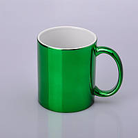 Чашка для сублимации металлизированная Зеленая 330 мл