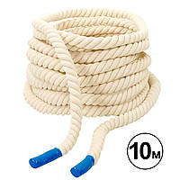 Спортивный канат для кроссфита 10 м, d-2,6 см BATTLE ROPE R-4052: Gsport