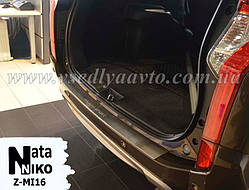 Накладка на бампер з загином Mitsubishi Pajero Sport III з 2015 р. (NataNiko)