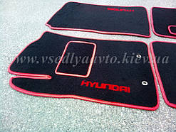 Ворсові килимки передні HYUNDAI і10 з 2008-2014 рр. (Чорні)