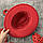 Капелюх Федора унісекс з стійкими полями Popular червона, фото 5