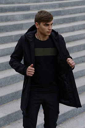 Костюм чоловічий чорний демісезонний Intruder Softshell V2.0. Куртка чоловіча, штани утеплені, фото 3