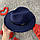 Капелюх Федора унісекс з стійкими полями Popular темно синя, фото 2