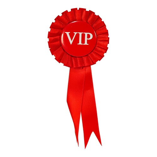 Значок (розетка) "VIP", відмітний знак зі стрічками.