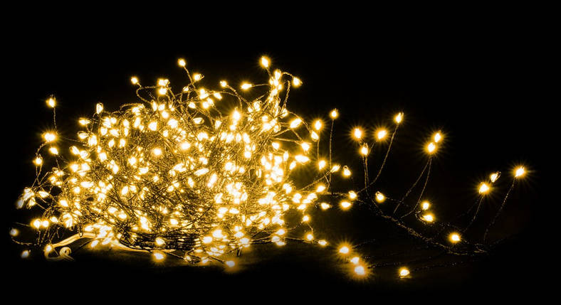 Гірлянда-кластер, чорна струна, "Luca Lighting", 8 м, теплий білий, фото 3