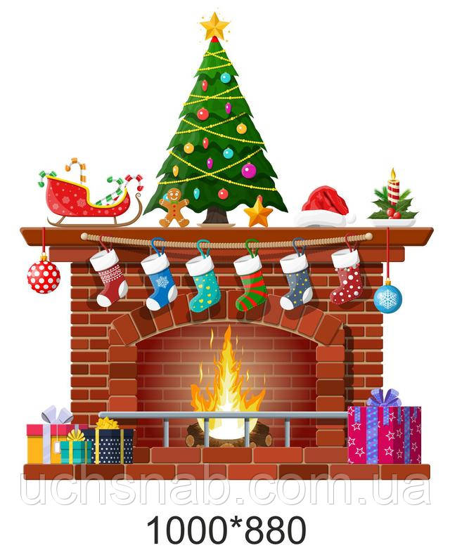 купить наклейку камин