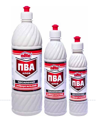 Клей ПВА-Д 0,5 кг посилений ТМ "Еліт" для приклеювання дерев'яних і паперових виробів, порцеляни, шкіри,