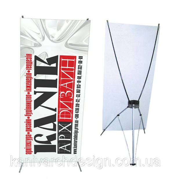 Мобильный выставочный стенд Х-banner х-баннер паук размером 60х160см, тип Премиум - фото 3 - id-p420532630