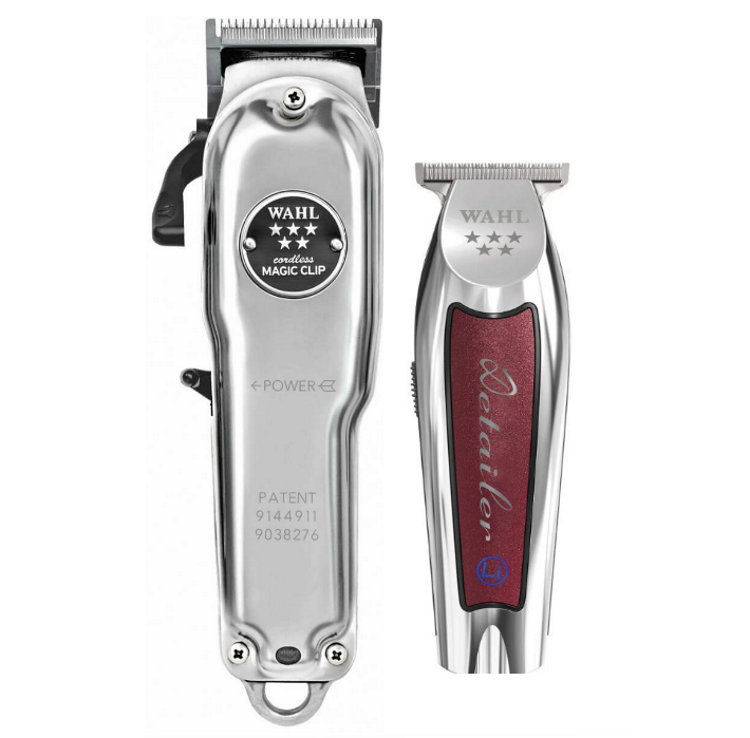 Набор машинок Wahl Silver Combo 5 star Li (Magic Clip Cordless Metal + Detailer Wide Cordless)