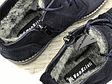 Чоловічі зимові черевики (натуральний замш, хутро) сині 41, фото 3