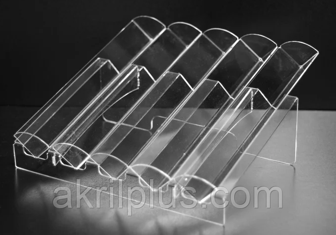 Акрилова підставка для макарун, макарун на 5 доріжок під нахилом, фото 1