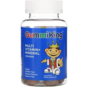 Gummi King, Вітаміни і мінерали для дітей, 60 жувальних цукерок у вигляді ведмедиків