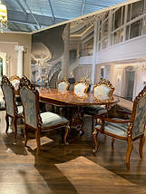 Елітний комплект стіл+8 стільців овальний коричневий, Варизела, фото 3