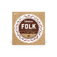 Струны для класической гитары D`ADDARIO EJ32 FOLK NYLON Ball End Silver Wound / Black Treble