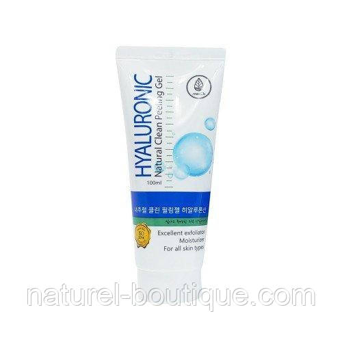 Гель-пілінг для обличчя MED B Natural Clean Hyaluronic Acid з гіалуронової кислотою