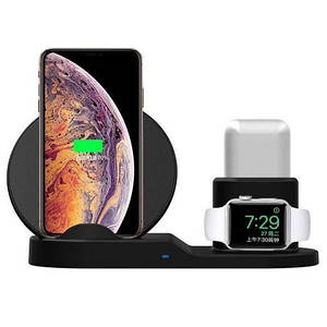 Бездротова док-станція 3в1 FastCharge 10W для iPhone/AirPods/Apple Watch 1/2/3