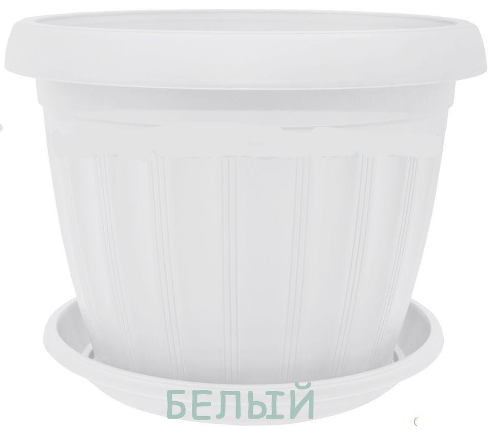 Вазон Терра з підставкою 30*23 білий