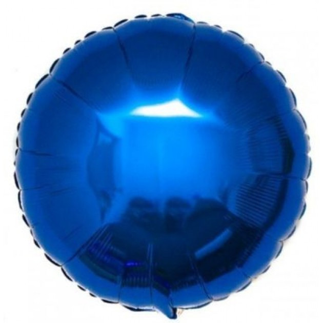 Куля фольгована "Коло синій". Розмір: 18"(45см)
