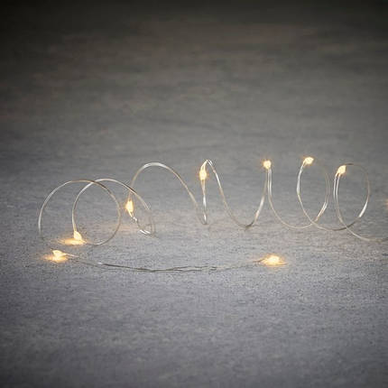 Гірлянда "Струна" срібна, "Luca Lighting", 13 м, колір теплий білий, фото 1