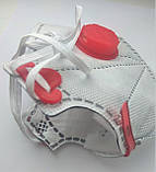Респіратор FFP3 з клапаном Мікрон ФФП3. ВГІЛЬНИЙ ФІЛЬТР. Маска для обличчя, для медиків., фото 6
