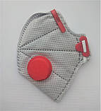 Респіратор FFP3 з клапаном Мікрон ФФП3. ВГІЛЬНИЙ ФІЛЬТР. Маска для обличчя, для медиків., фото 3